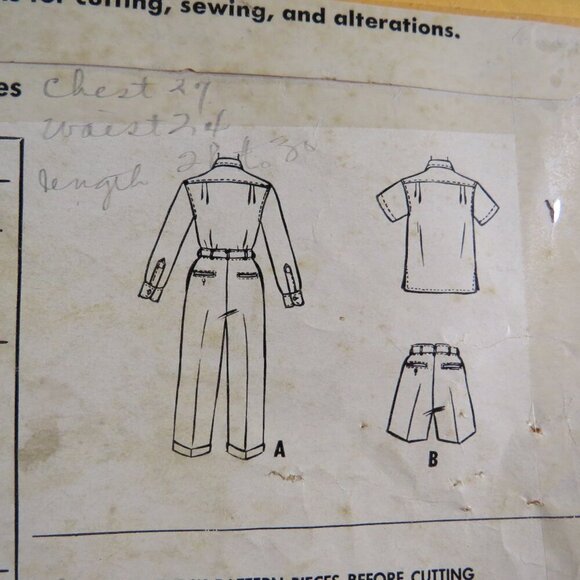 McCalls 9695 clothing pattern (complete) Boys slacks - pants, shirt, shorts - Picture 3 of 11